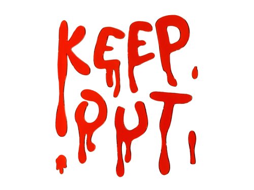 Gel window stickers Keep Out, red
