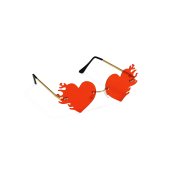 Heart-shaped Flame Glasses, red
