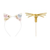Cat Ears Headband and Mustache Set with Stickers (1 pkt / 5 pc.)