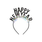 Headband Happy New Year, 15,5 x 20,5 cm, black