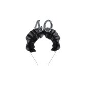 Headband ''40'' with ruffles and pearls