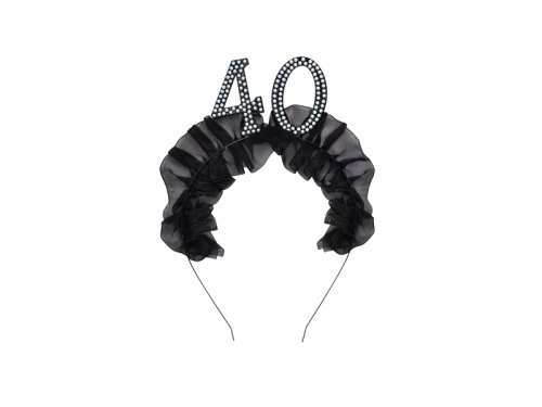 Headband ''40'' with ruffles and pearls