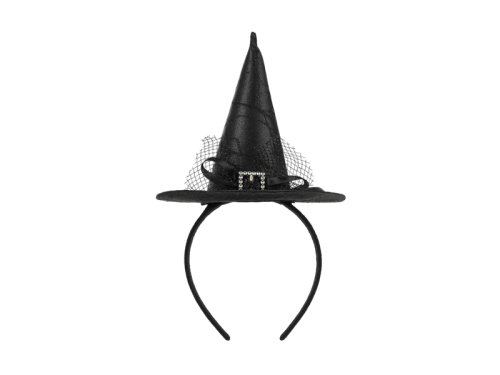 Witch Hat Headband, 17x28 cm, black