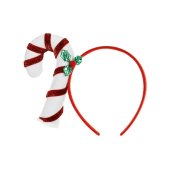 Candy Cane Headband, 18.5x15.5cm, mix