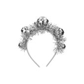 Disco Ball Headband, 17.5x17.5 cm, silver