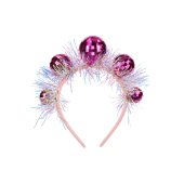 Disco Ball Headband, 17.5x17.5 cm, pink