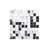 Sequin backdrop panel, square-shape, silver colour, 30x30 cm