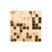 Sequin backdrop panel, square-shape, copper, 30x30 cm