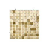 Sequin backdrop panel, square-shape, light gold, 30x30 cm