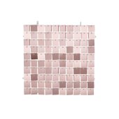 Sequin backdrop panel, square-shape, rose gold colour, 30x30 cm