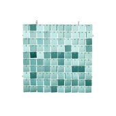 Sequin backdrop panel, square-shape, pale turquoise, 30x30 cm