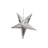 Foldable Pinata - Star, 68x68x30cm, silver
