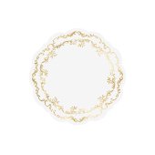 Placemats with gold Ornament, white, Ø 35.5 cm (1 pkt / 6 pc.)