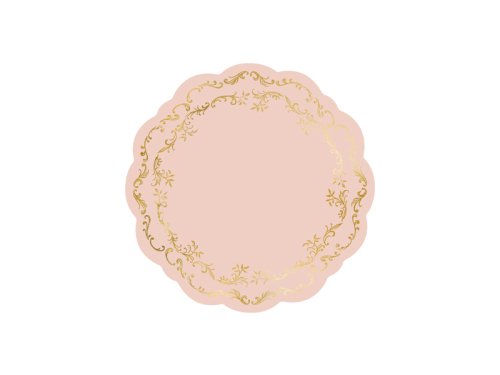Plate mats Ornament, dusty pink, diameter 35.5 cm (1 pkt / 6 pc.)