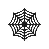 Spider Web Plate Mats, black, 27.5cm (1 pkt / 4 pc.)