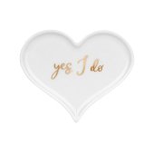 Porcelain wedding rings plate Heart, 13.3x10.8 cm.
