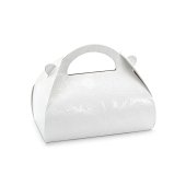 Decorative cake boxes - Pearl branches, 16x15x8 cm, white (1 pkt / 10 pc.)
