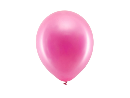 Rainbow Balloons 23cm metallic, fuchsia (1 pkt / 10 pc.)