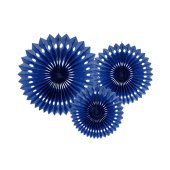 Decorative Rosettes, Navy Blue, 20-30cm (1 pkt / 3 pc.)