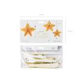 Decorative Rosettes Stars, gold (1 pkt / 3 pc.)