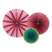 Decorative Rosettes, burgundy, 26-43 cm (1 pkt / 3 pc.)