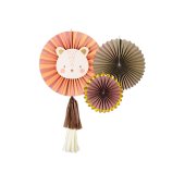 Decorative Rosettes Leo, mix, 26-43 cm (1 pkt / 3 pc.)