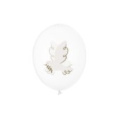 Balloons 30 cm, Dove, Crystal Clear (1 pkt / 6 pc.)