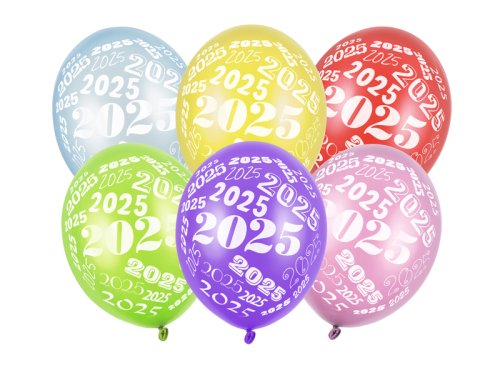 Balloons 30cm, 2025, Metallic mix (1 pkt / 6 pc.)