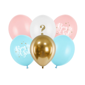 Balloons 30 cm,Boy or Girl, mix (1 pkt / 6 pc.)