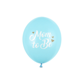 Balloons 30 cm, Mom to Be, Pastel Light Blue (1 pkt / 6 pc.)