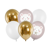 Balloons 30 cm, Polar Bear, mix (1 pkt / 6 pc.)