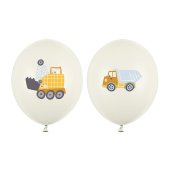 Balloons 30 cm, Construction vehicles, mix (1 pkt / 50 pc.)