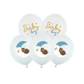 Balloons 30 cm, Baby boy, mix (1 pkt / 6 pc.)