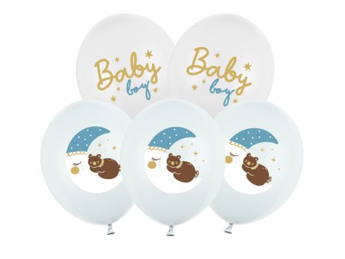 Balloons 30 cm, Baby boy, mix (1 pkt / 6 pc.)