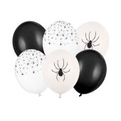 Balloons 30 cm, Spiders, mix (1 pkt / 6 pc.)