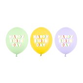 Balloons 30 cm, Happy Birthday, mix (1 pkt / 50 pc.)