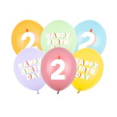 Balloons 30 cm, 2, mix (1 pkt / 6 pc.)