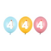 Balloons 30 cm, 4, mix (1 pkt / 50 pc.)
