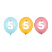 Balloons 30 cm, 5, mix (1 pkt / 50 pc.)