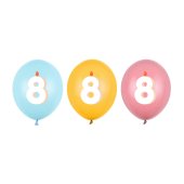 Balloons 30 cm, 8, mix (1 pkt / 50 pc.)