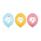 Balloons 30 cm, 9, mix (1 pkt / 50 pc.)