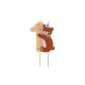 Birthday candle Number 1 with Teddy bear, mix, 7 cm