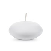 Floating candle, matt, white, 8 cm (1 pkt / 4 pc.)