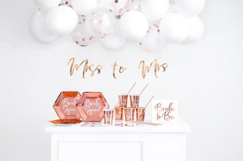 Party decorations set - Bachelorette party, rose gold (1 pkt / 60 pc.)