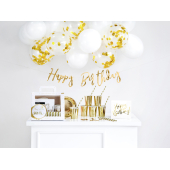 Party decorations set - Birthday, gold (1 pkt / 60 pc.)
