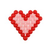 Heart Balloons Mesh, 63x58 cm