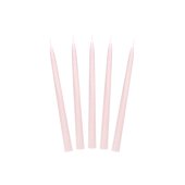 Taper candle, matt, dusty rose, 24cm (1 pkt / 10 pc.)