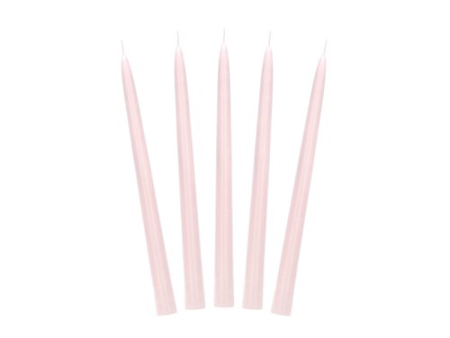 Taper candle, matt, dusty rose, 24cm (1 pkt / 10 pc.)