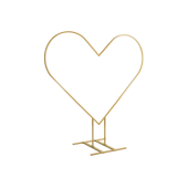 Heart backdrop stand, gold, 2m