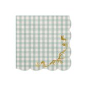 Checkered Napkins with Bow, 33x33 cm, mix (1 pkt / 12 pc.)
